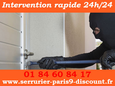 Urgence serrurerie Paris 9 : intervention rapide 24h/24